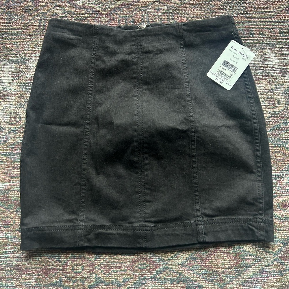 Free People Black Mini Skirt